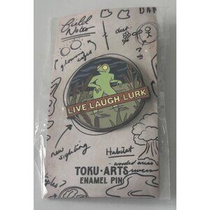 Live Laugh Lurk Frog Frogman Frog Man Enamel Pin By Toku Arts